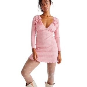 Free People | Palina Mini Dress Feminine Girly Baby Shower Coquette